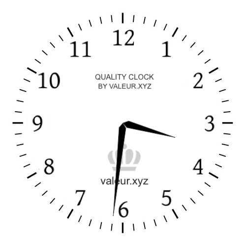 3:31 PM on an analog clock (Three-thirty-one PM) Analog clock showing the time 3:31 PM