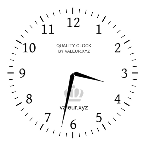 Analog clock showing the time 3:32 PM