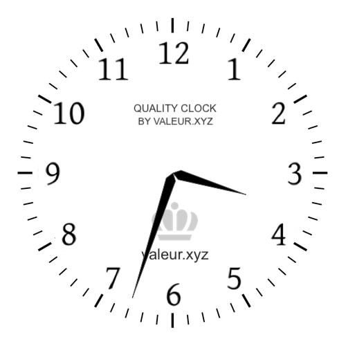 Analog clock showing the time 3:33 AM