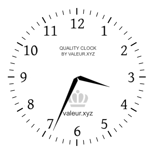 Analog clock showing the time 3:34 AM