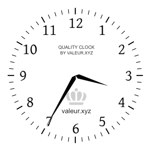 Analog clock showing the time 3:35 PM