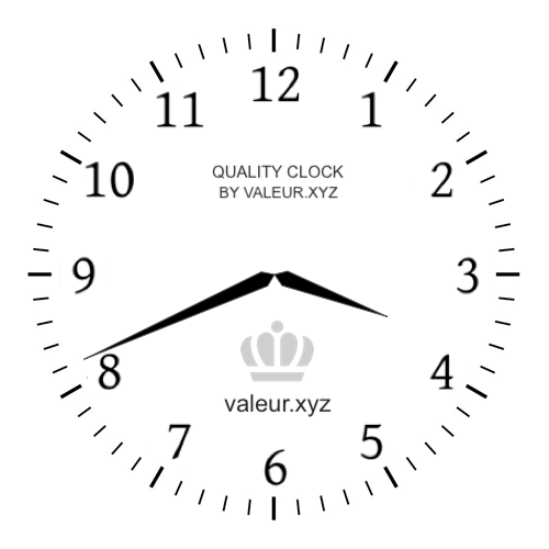 Analog clock showing the time 3:41 AM