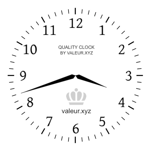 Analog clock showing the time 3:42 PM