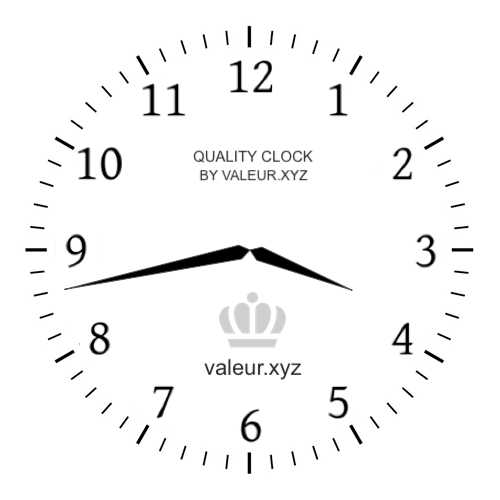 Analog clock showing the time 3:43 AM