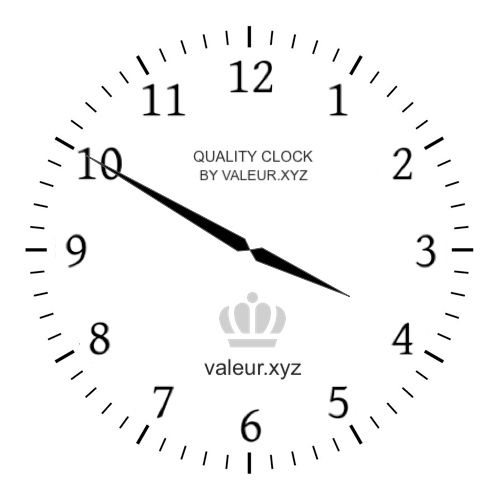 Analog clock showing the time 3:50 PM