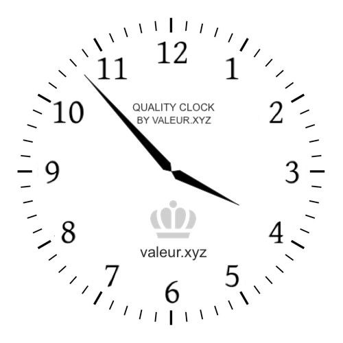 3:53 PM on an analog clock (Three-fifty-three PM) Analog clock showing the time 3:53 PM