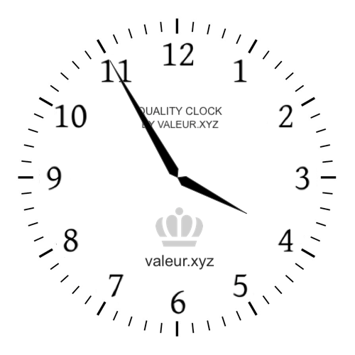 Analog clock showing the time 3:55 PM
