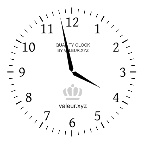 3:58 PM on an analog clock (Three-fifty-eight PM) Analog clock showing the time 3:58 PM