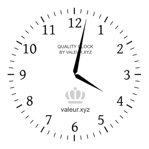 4:02 PM on an analog clock (Four-oh-two PM) Analog clock showing the time 4:02 PM