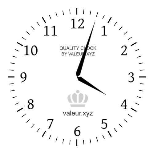 Analog clock showing the time 4:03 PM