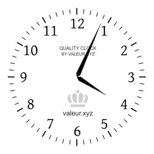 Analog clock showing the time 4:04 AM