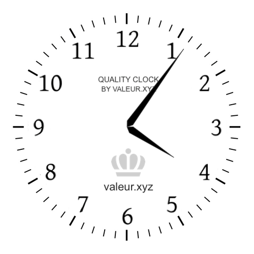 4:06 AM on an analog clock (Four-oh-six AM) Analog clock showing the time 4:06 AM