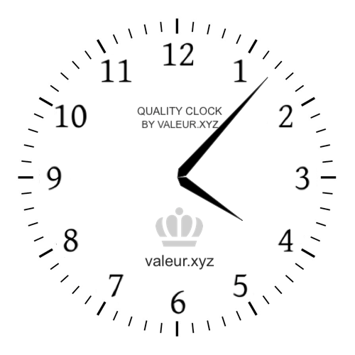 Analog clock showing the time 4:07 PM