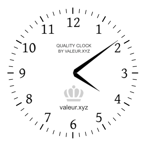 Analog clock showing the time 4:09 AM