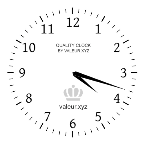 4:18 AM on an analog clock (Four-eighteen AM) Analog clock showing the time 4:18 AM