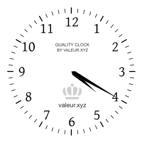 Analog clock showing the time 4:20 PM