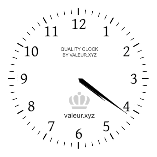 Analog clock showing the time 4:21 PM