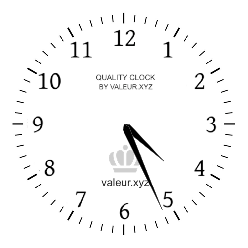 4:26 PM on an analog clock (Four-twenty-six PM) Analog clock showing the time 4:26 PM