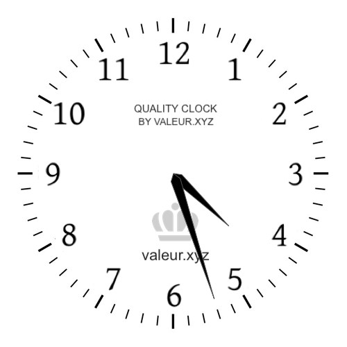 4:27 PM on an analog clock (Four-twenty-seven PM) Analog clock showing the time 4:27 PM