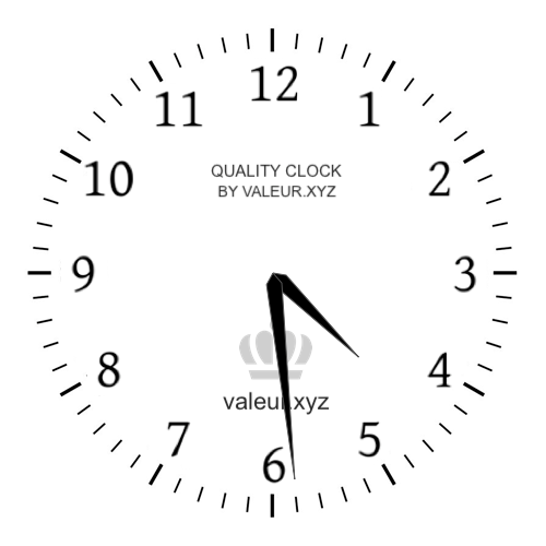 Analog clock showing the time 4:29 AM