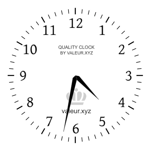 Analog clock showing the time 4:32 AM