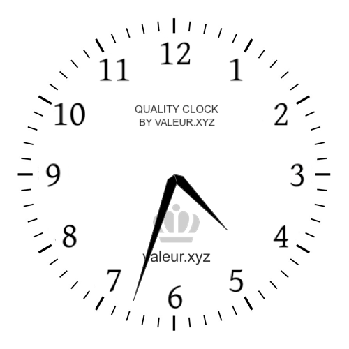 4:33 AM on an analog clock (Four-thirty-three AM) Analog clock showing the time 4:33 AM