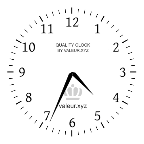 4:34 PM on an analog clock (Four-thirty-four PM) Analog clock showing the time 4:34 PM