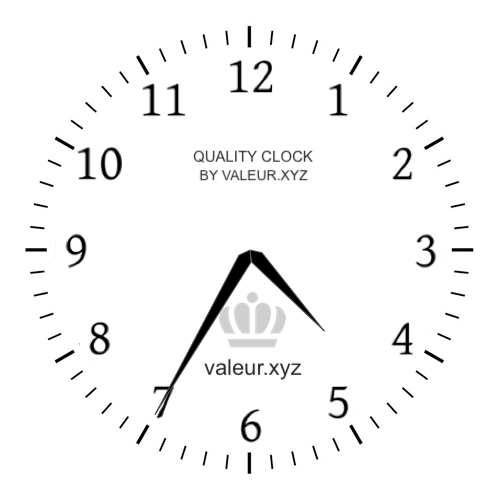 4:35 PM on an analog clock (Four-thirty-five PM) Analog clock showing the time 4:35 PM