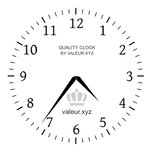 4:36 AM on an analog clock (Four-thirty-six AM) Analog clock showing the time 4:36 AM