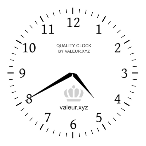 Analog clock showing the time 4:40 PM