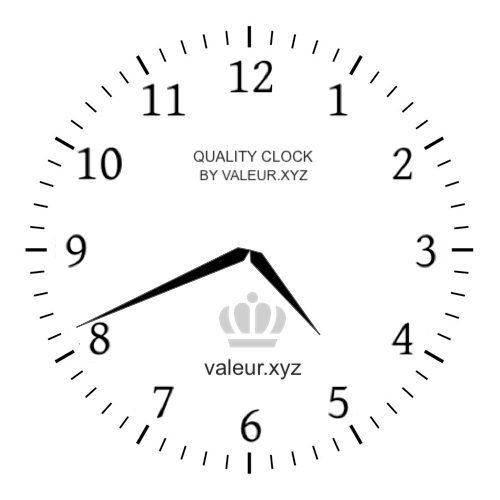 Analog clock showing the time 4:41 AM