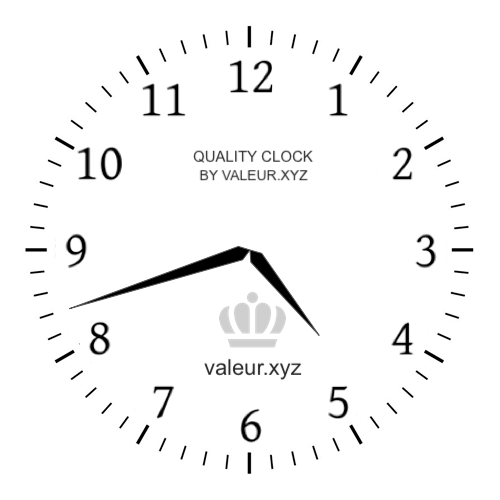 Analog clock showing the time 4:42 PM