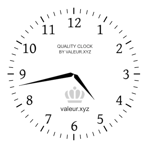 4:43 PM on an analog clock (Four-forty-three PM) Analog clock showing the time 4:43 PM