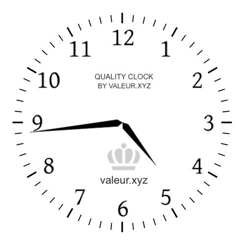 Analog clock showing the time 4:44 PM