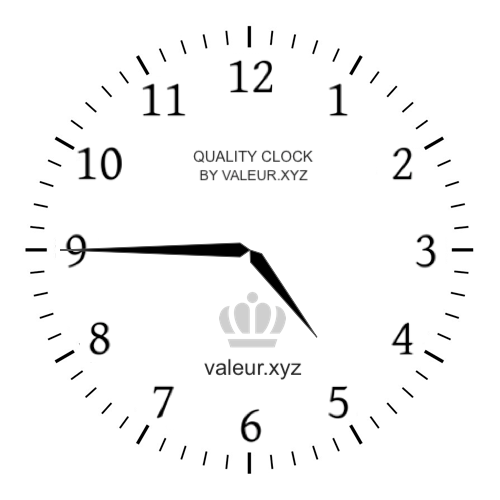 4:45 PM on an analog clock (Four-forty-five PM) Analog clock showing the time 4:45 PM