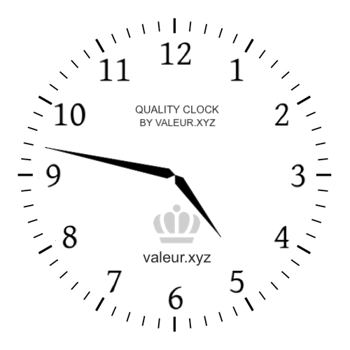 Analog clock showing the time 4:47 PM