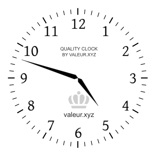 Analog clock showing the time 4:48 AM