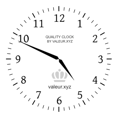 Analog clock showing the time 4:49 AM