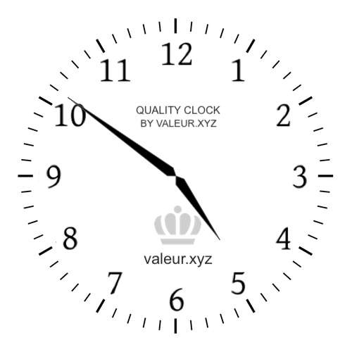4:51 PM on an analog clock (Four-fifty-one PM) Analog clock showing the time 4:51 PM