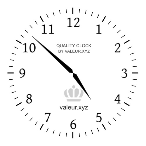 4:52 PM on an analog clock (Four-fifty-two PM) Analog clock showing the time 4:52 PM