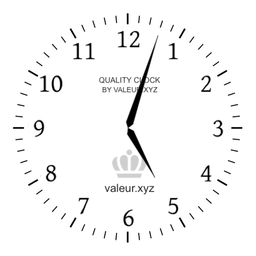 Analog clock showing the time 5:03 AM