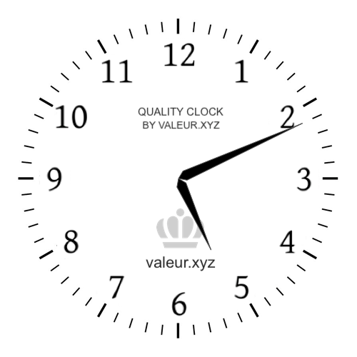 Analog clock showing the time 5:11 PM