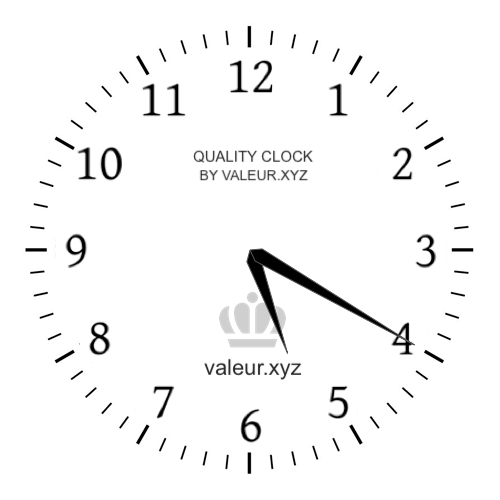 Analog clock showing the time 5:20 PM