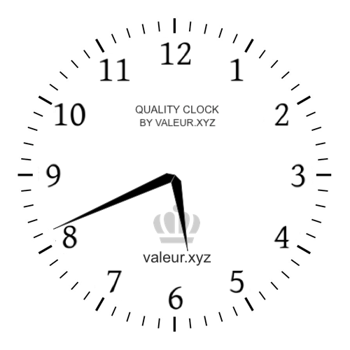 Analog clock showing the time 5:41 AM