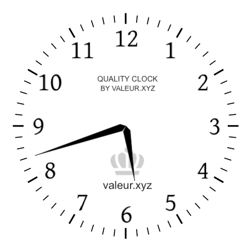 Analog clock showing the time 5:42 AM