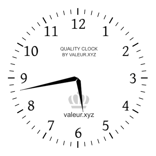 Analog clock showing the time 5:43 AM