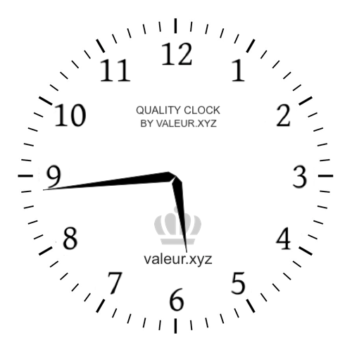 Analog clock showing the time 5:44 AM