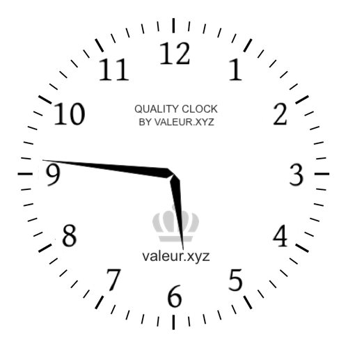 Analog clock showing the time 5:46 AM