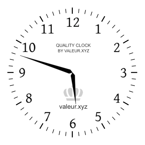 Analog clock showing the time 5:48 AM