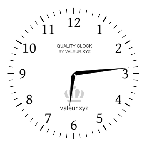 Analog clock showing the time 6:14 PM